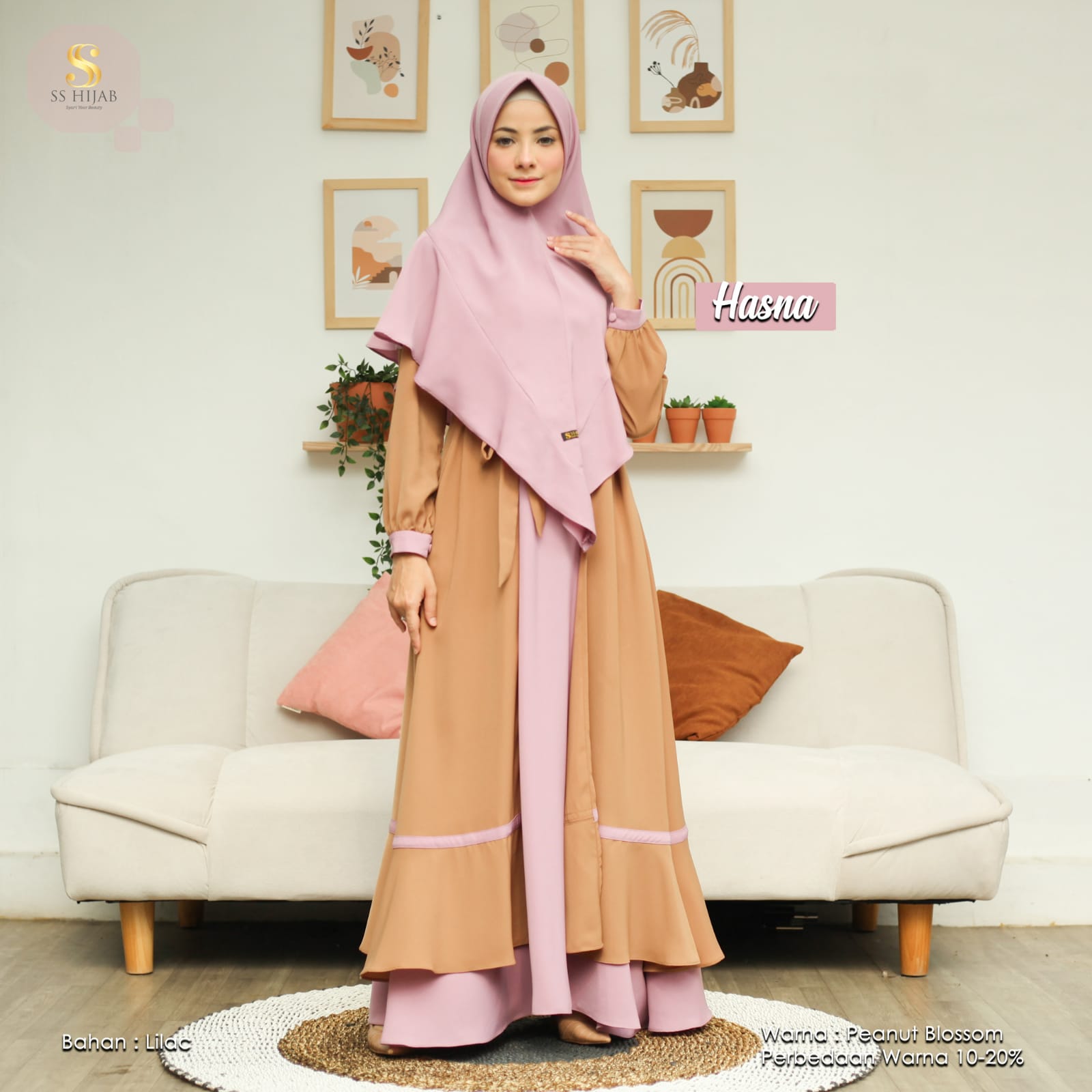 Foto Produk HASNA SET KHIMAR LANCIP - SSHijab