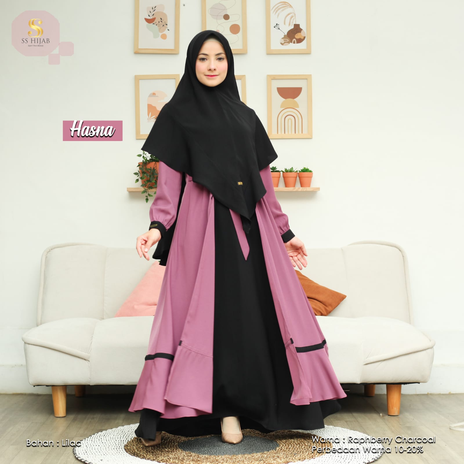 Foto Produk HASNA SET KHIMAR LANCIP - SSHijab